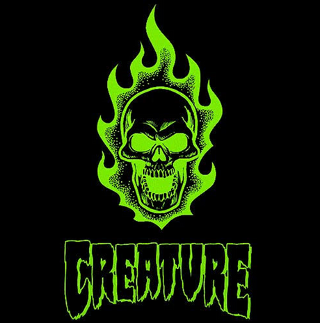 Creature Lockwood Bonehead Skateboard Deck Gray Green 8.25x14.3WB