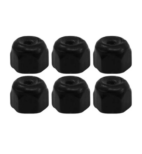 Social Fingerboard Axle Lock Nuts Black 6 Pack