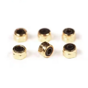Social Fingerboard Axle Lock Nuts Gold 6 Pack