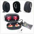 Social Fingerboard Zip Pouch Carabiner Bag Black 4x2.5