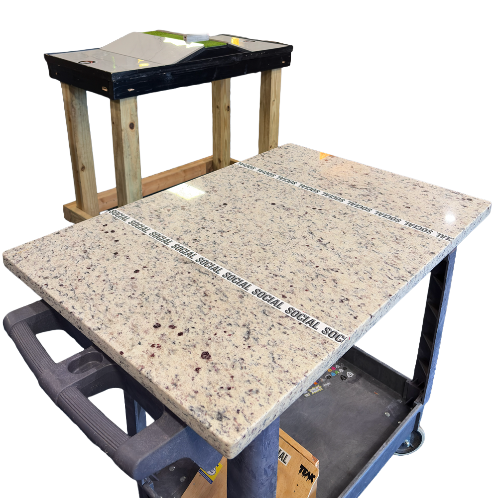 Granite Game of Skate Fingerboard Park Table Top White 20x36