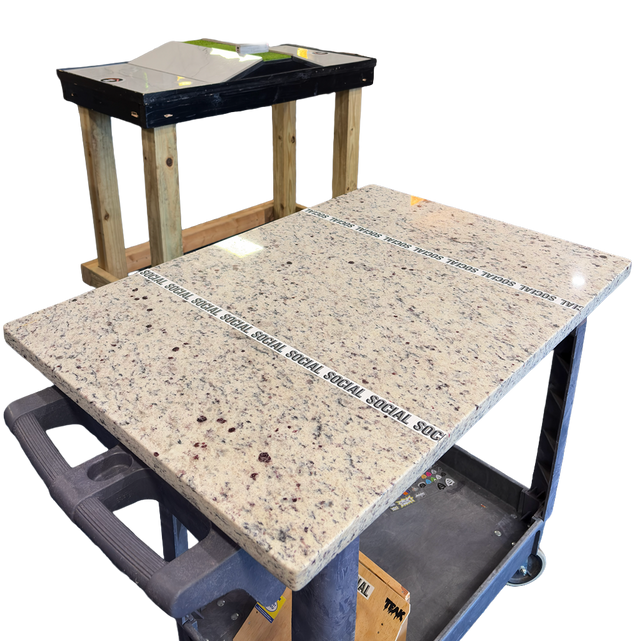 Granite Game of Skate Fingerboard Park Table Top White 20x36