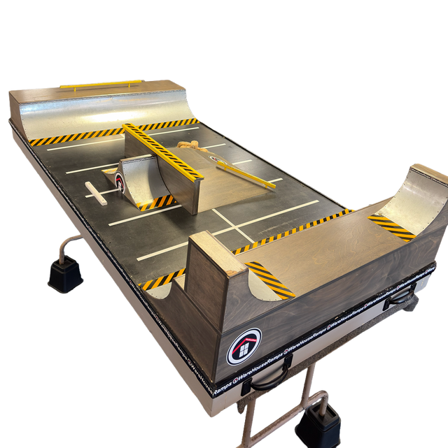 Warehouse Hazard Fingerboard Park Yellow Grey 4x6