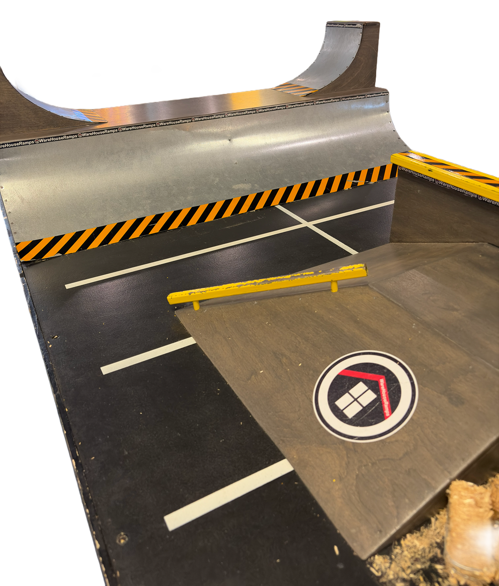 Warehouse Hazard Fingerboard Park Yellow Grey 4x6