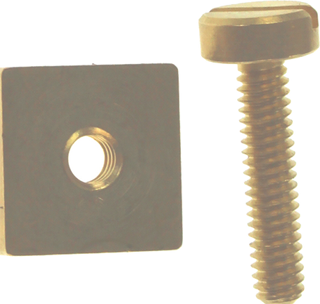 LONGBOARD FIN PLATE AND SCREW BRASS 1pc