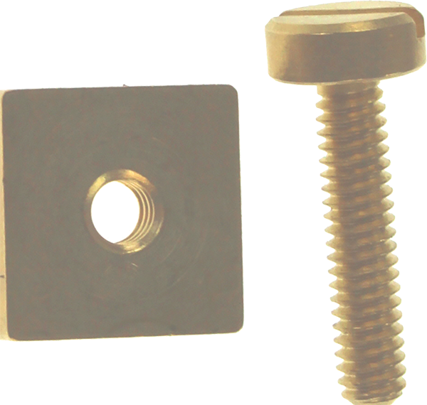 LONGBOARD FIN PLATE AND SCREW BRASS 1pc