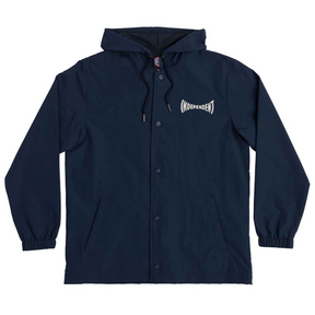 Independent Span Hooded Windbreaker Coaches Jacket Navy