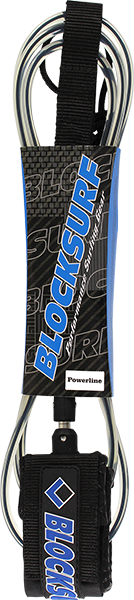 BLOCK SURF POWERLINE LEASH 6' CLEAR BLACK