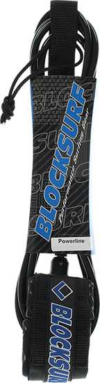 BLOCK SURF POWERLINE LEASH 8' SOLID BLACK