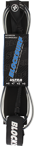 BLOCK SURF ULTRA LEASH 7' BLK/CLEAR BLK