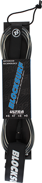 BLOCK SURF ULTRA LEASH 7' BLK/CLEAR BLK