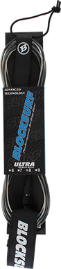 BLOCK SURF ULTRA LEASH 9' BLK/CLEAR BLK