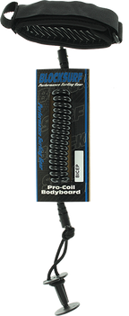 BLOCK SURF PRO COILED BICEPT BODYBOARD LEASH BLACK