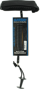 BLOCK SURF PRO COILED BICEPT BODYBOARD LEASH L-BLACK