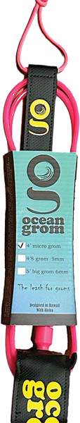 OCEAN & EARTH GROM 4'0" MICRO GROM LEASH LUCY PINK/BLK