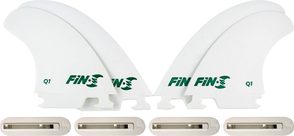 FIN-S PRODUCTION SET Q-1 QUAD WHITE 4 fins 4 boxes