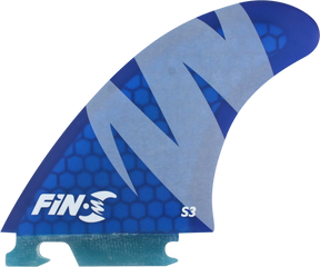 FIN-S S-3 HONEYCOMB BLUE 3 fins