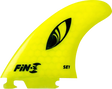 FIN-S SE-1 HONEYCOMB NEON YELLOW 3 fins