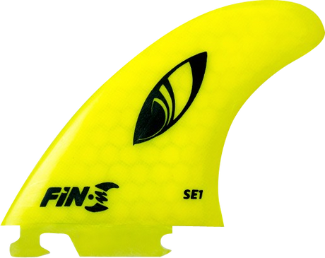 FIN-S SE-1 HONEYCOMB NEON YELLOW 3 fins