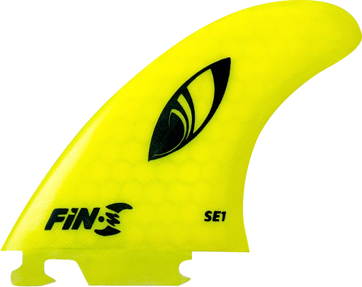 FIN-S SE-1 HONEYCOMB NEON YELLOW 3 fins