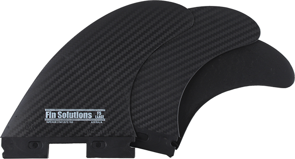 FIN SOLUTIONS FUTURE FFS SURFBOARD FINS LARGE BLACK 3fin set