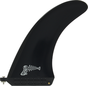 RAY GUN PLASTIC SURFBOARD CENTER FIN 8" BLACK