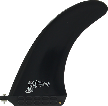 RAY GUN PLASTIC SURFBOARD CENTER FIN 8" BLACK
