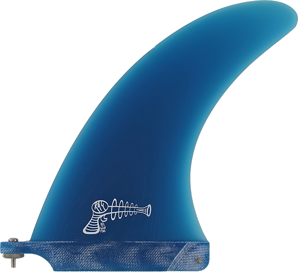 RAY GUN FIBERGLASS SURFBOARD CENTER FIN 7.0" BLUE