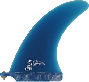 RAY GUN FIBERGLASS SURFBOARD CENTER FIN 7.0" BLUE