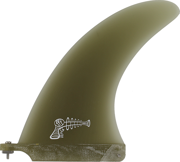 RAY GUN FIBERGLASS SURFBOARD CENTER FIN 7.0" SMOKE