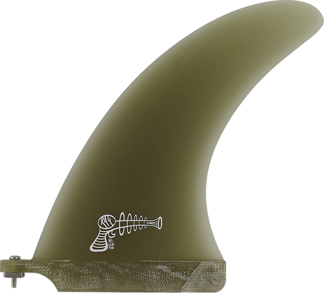 RAY GUN FIBERGLASS SURFBOARD CENTER FIN 7.0" SMOKE