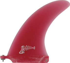 RAY GUN FIBERGLASS SURFBOARD CENTER FIN 7.0" RED