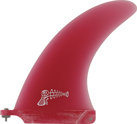 RAY GUN FIBERGLASS SURFBOARD CENTER FIN 7.0" RED