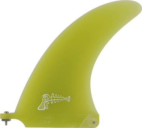 RAY GUN FIBERGLASS SURFBOARD CENTER FIN 7.0" YELLOW