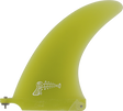 RAY GUN FIBERGLASS SURFBOARD CENTER FIN 7.5" YELLOW
