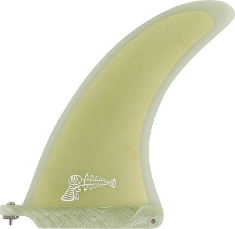 RAY GUN FIBERGLASS SURFBOARD BAMBOO CENTER FIN 8.0" NATURAL