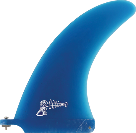 RAY GUN FIBERGLASS SURFBOARD VOLAN CENTER FIN 7.5" BLUE