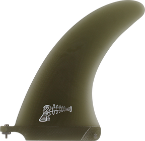RAY GUN FIBERGLASS SURFBOARD VOLAN CENTER FIN 7.5" SMOKE