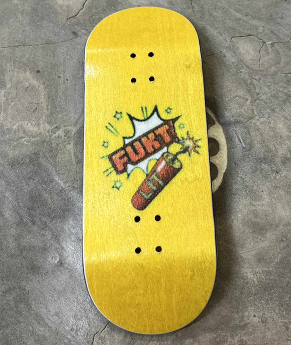 LIT x FUKT Logo Collab Deck Yellow 36x98 High