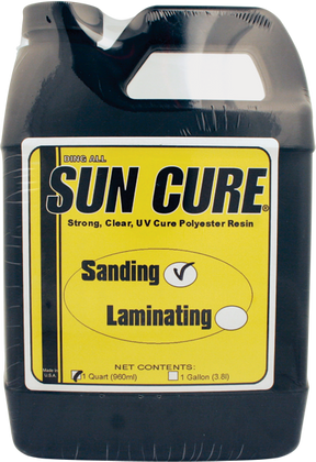 SUNCURE POLYESTER SANDING RESIN QUART (DING ALL) Yellow Blue