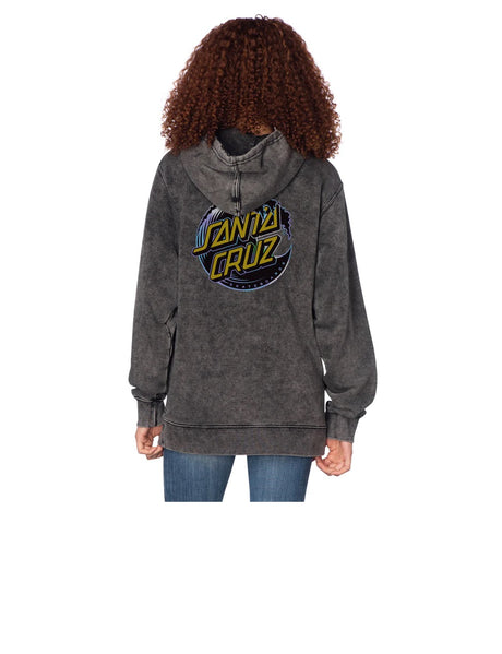 Santa Cruz Holo Wave Dot Hoodie Relaxed Mineral Wash S