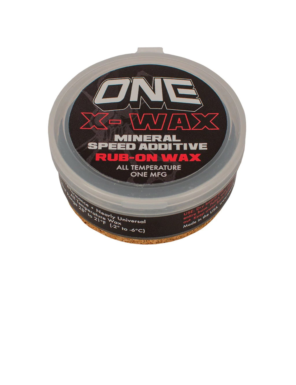 OneBall X-Wax Rub On Wax with Cork Black 30g