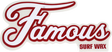 FAMOUS LOGO 7" STICKER single