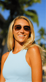 Abaco Avery Polarized Sunglasses Gold Brown Gradient