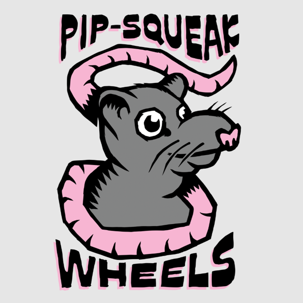 PipSqueak FO Fingerboard Wheels Ghouls Black Teal 6.7mm