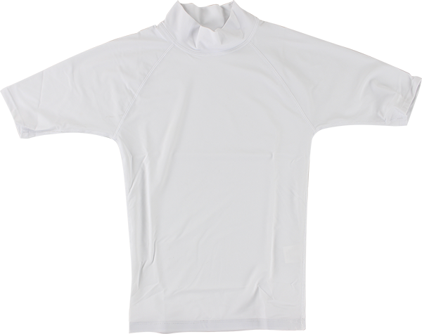 BLOCK SURF RASH GUARD / SHORT SLEEVE XS-WHITE