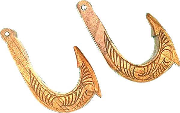 BEATNIK HAWAIIAN HOOK(2PC)BOARD/PADDLE RACK COFFEE
