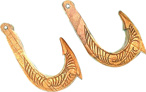BEATNIK HAWAIIAN HOOK(2PC)BOARD/PADDLE RACK COFFEE