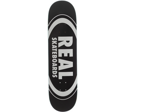 Real Classic Oval R1 Skateboard Deck Black White 8.25