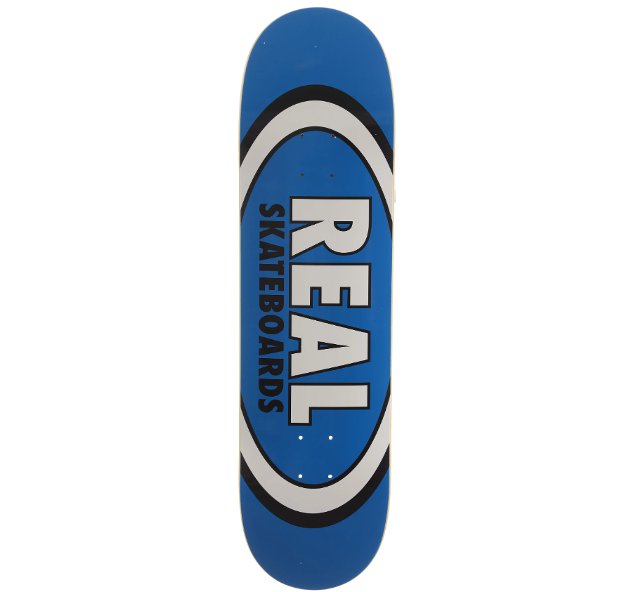 Real Classic Oval R1 Skateboard Deck Blue Black 8.5